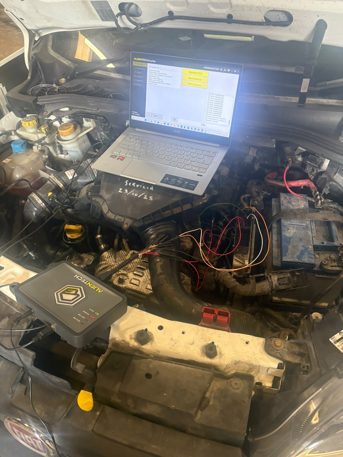 Fiat Ducato bench remap in engine bay