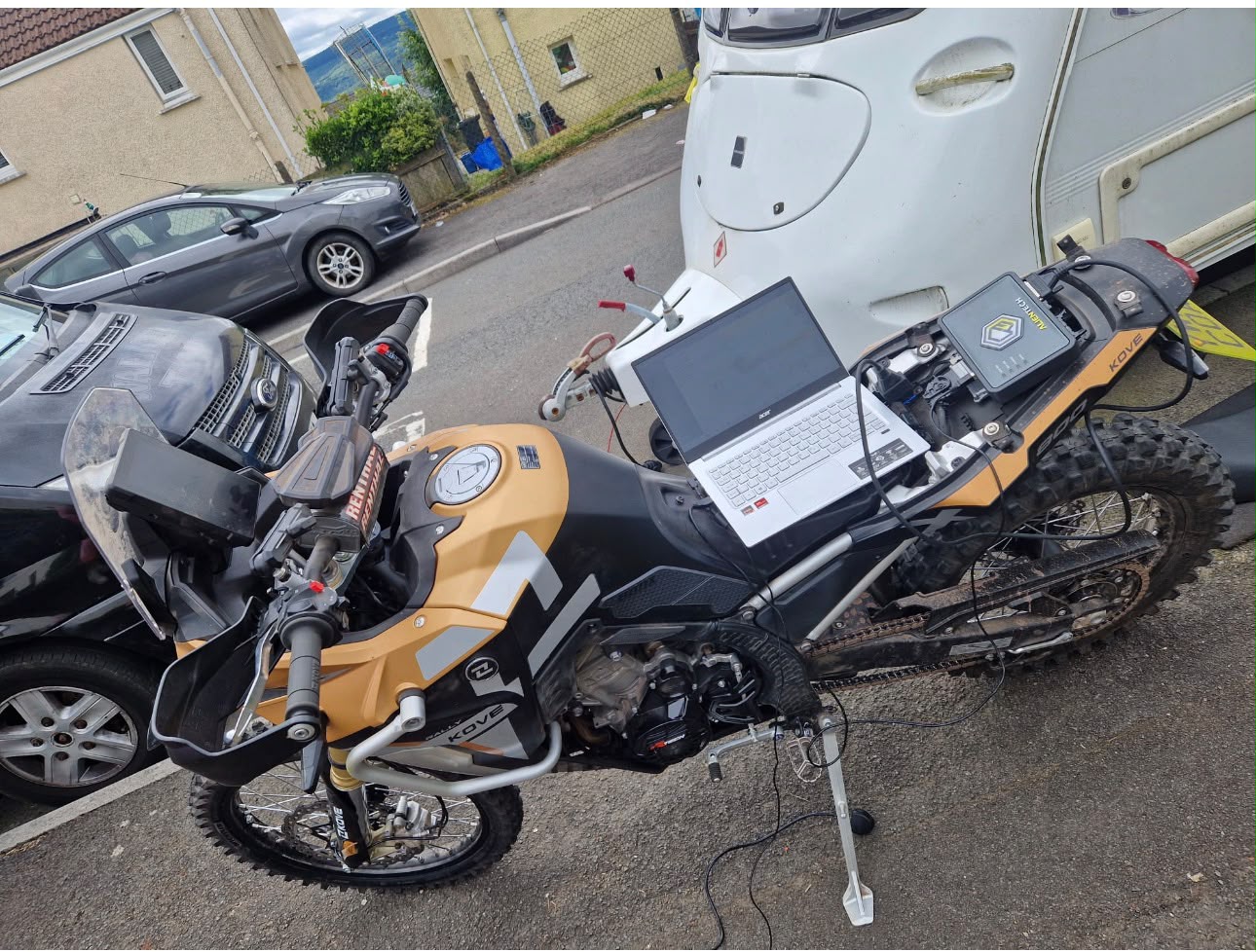 Kove motorbike mobile ECU remap in South Wales