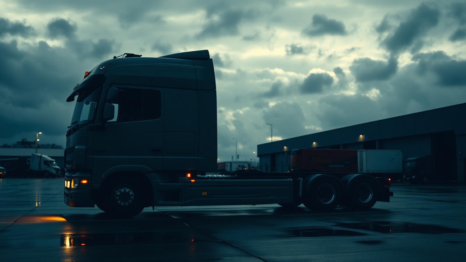 Modern HGV truck cab at a depot, the kind of commercial vehicle Future Remapping calibrates for torque and MPG